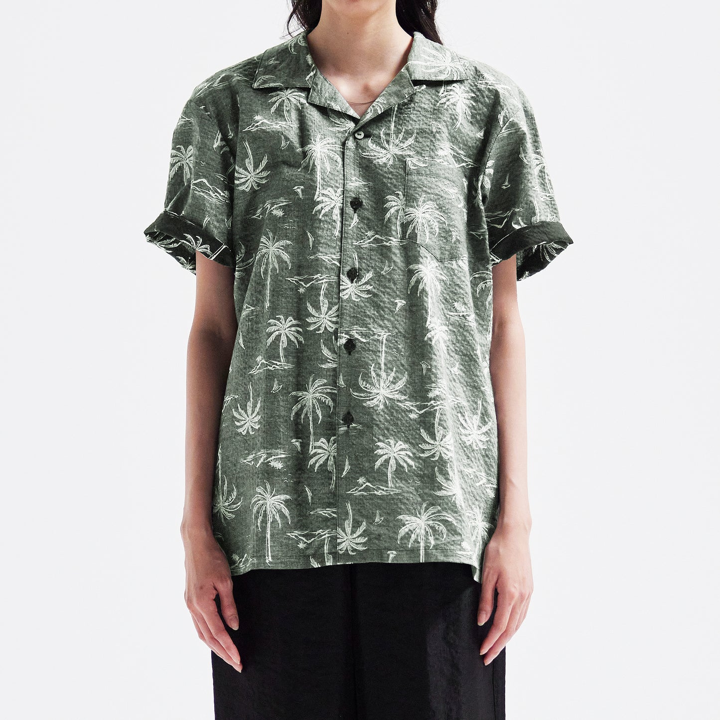 Aloha shirt khaki HA00086