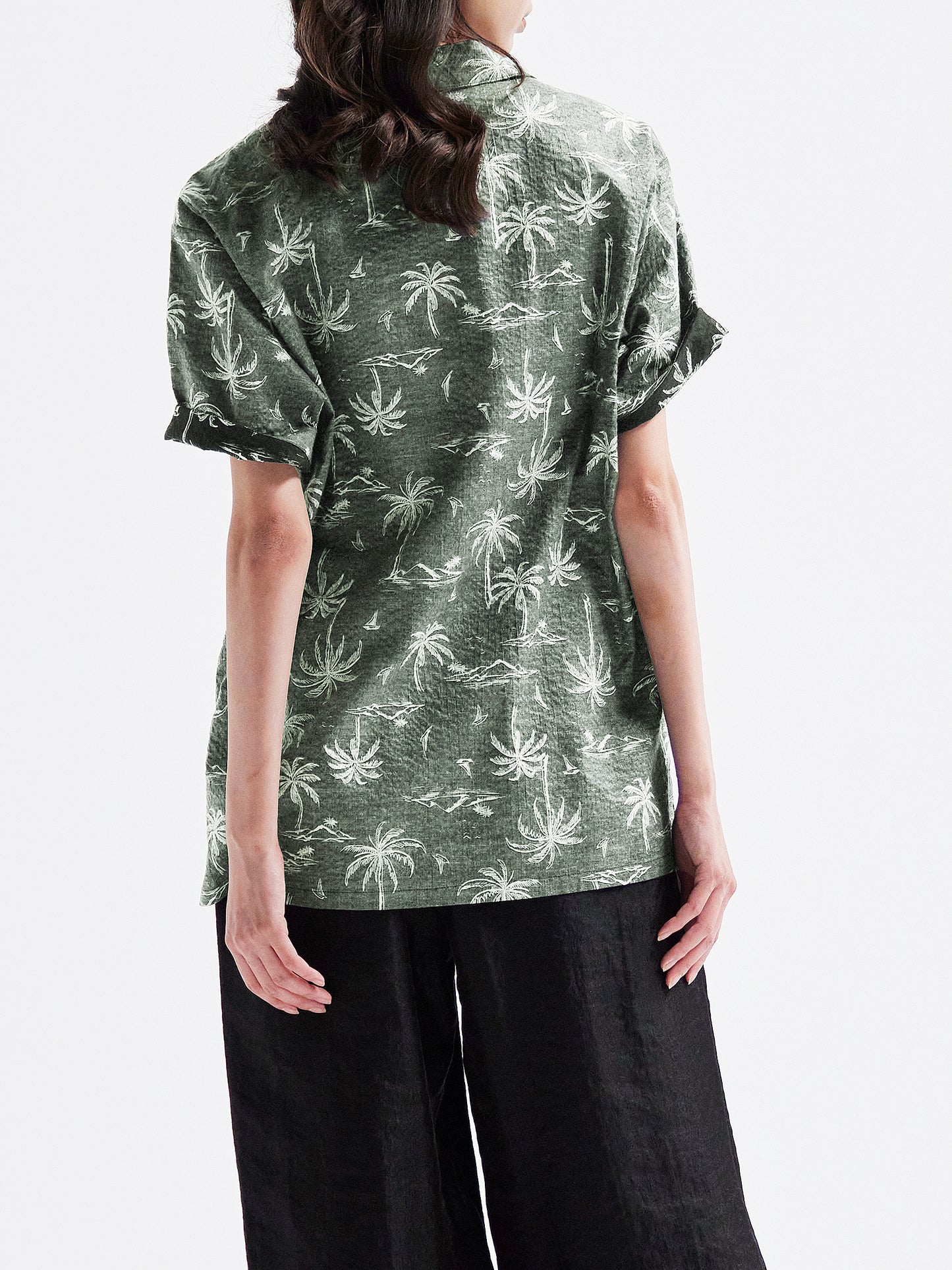 Aloha shirt khaki HA00086