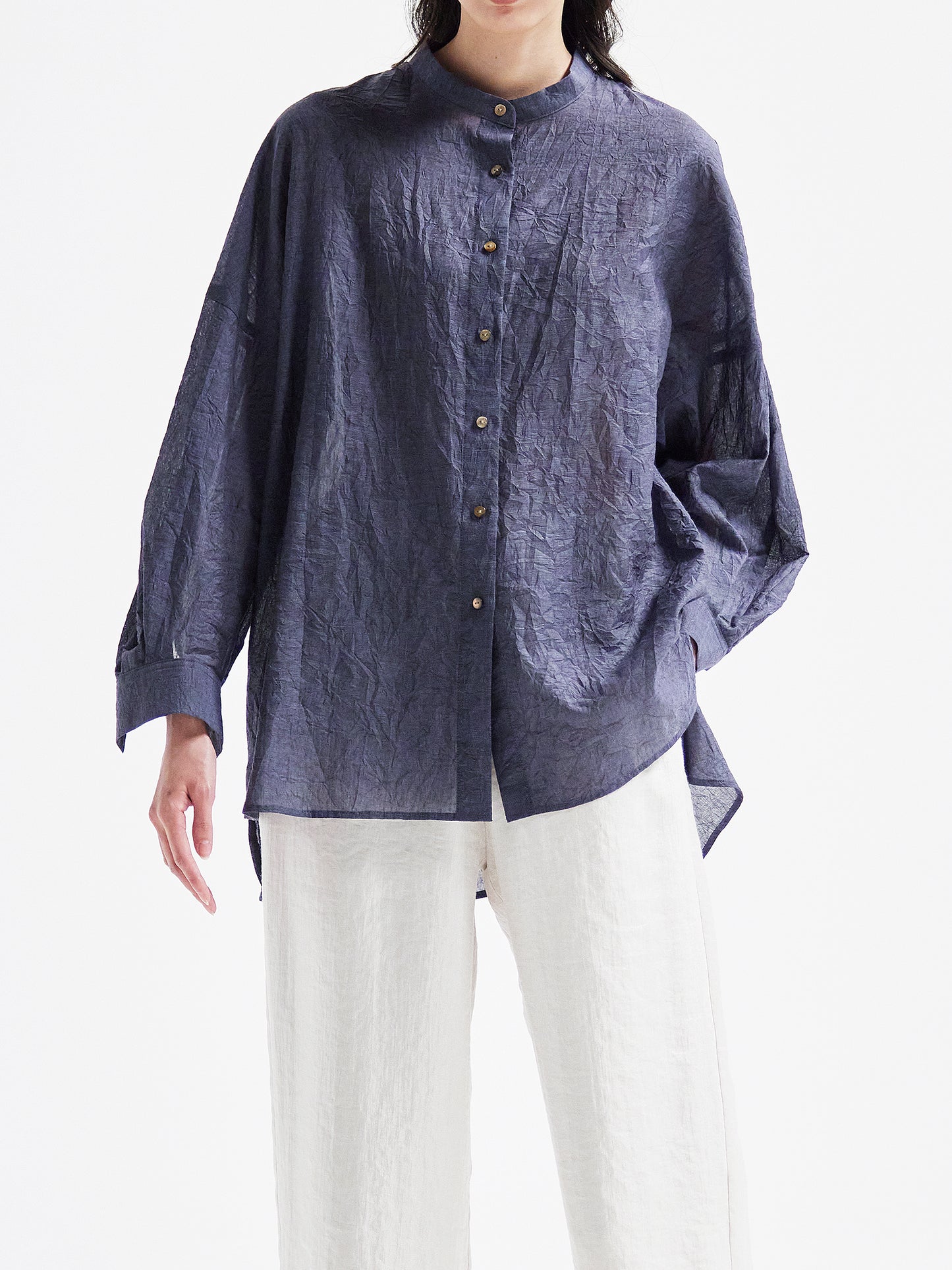 Navy Blouse HA00075