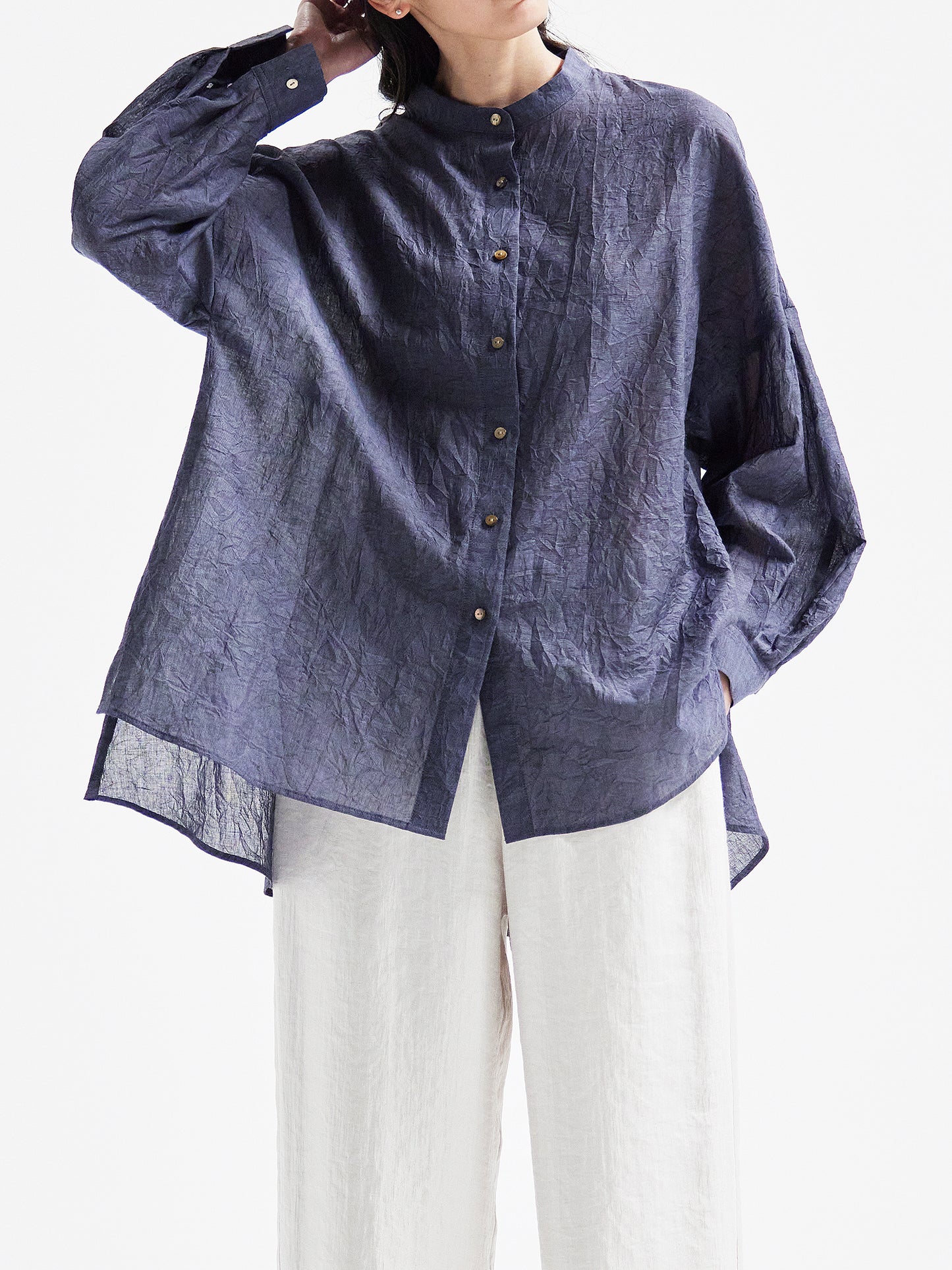 Navy Blouse HA00075