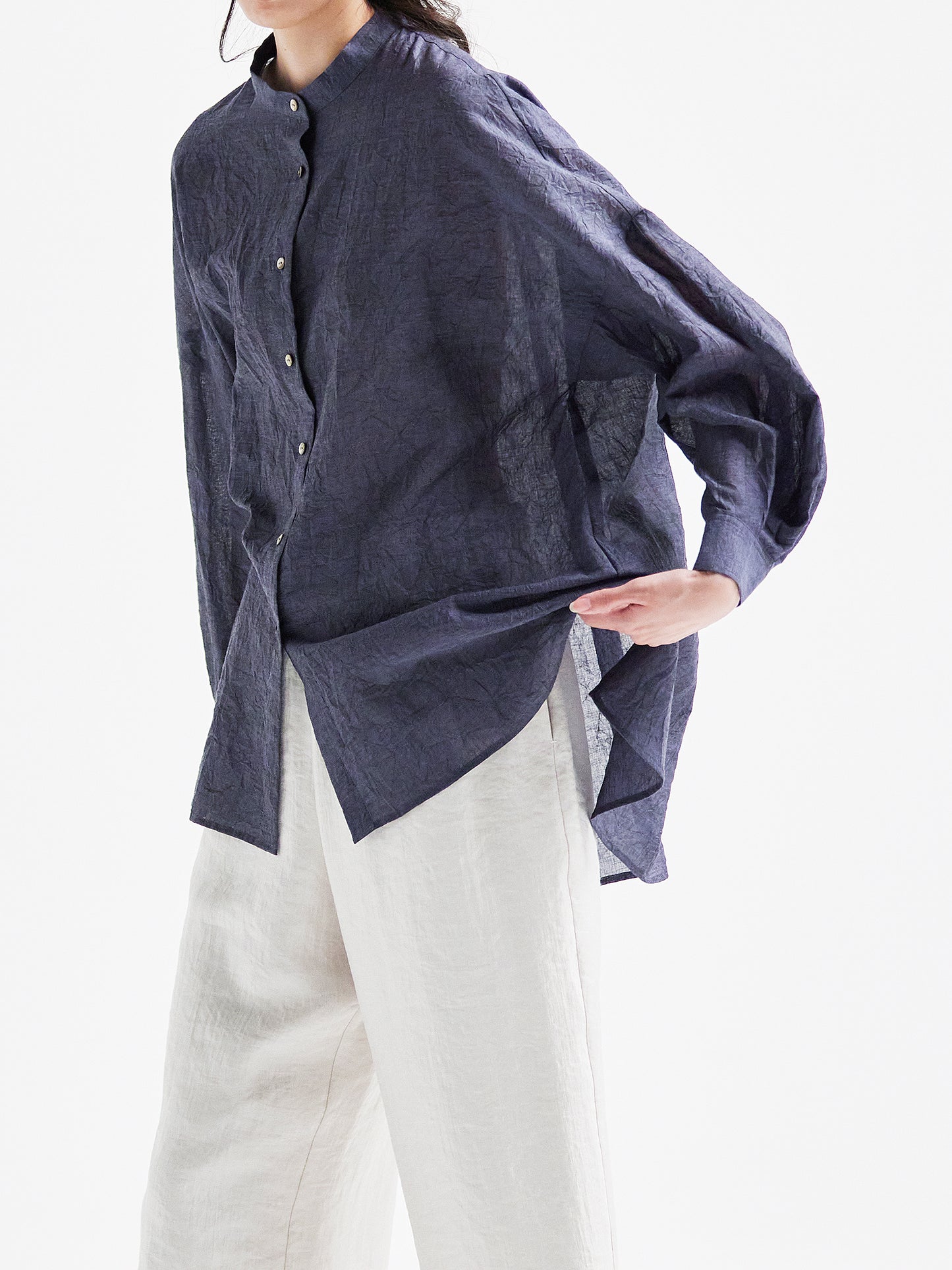 Navy Blouse HA00075