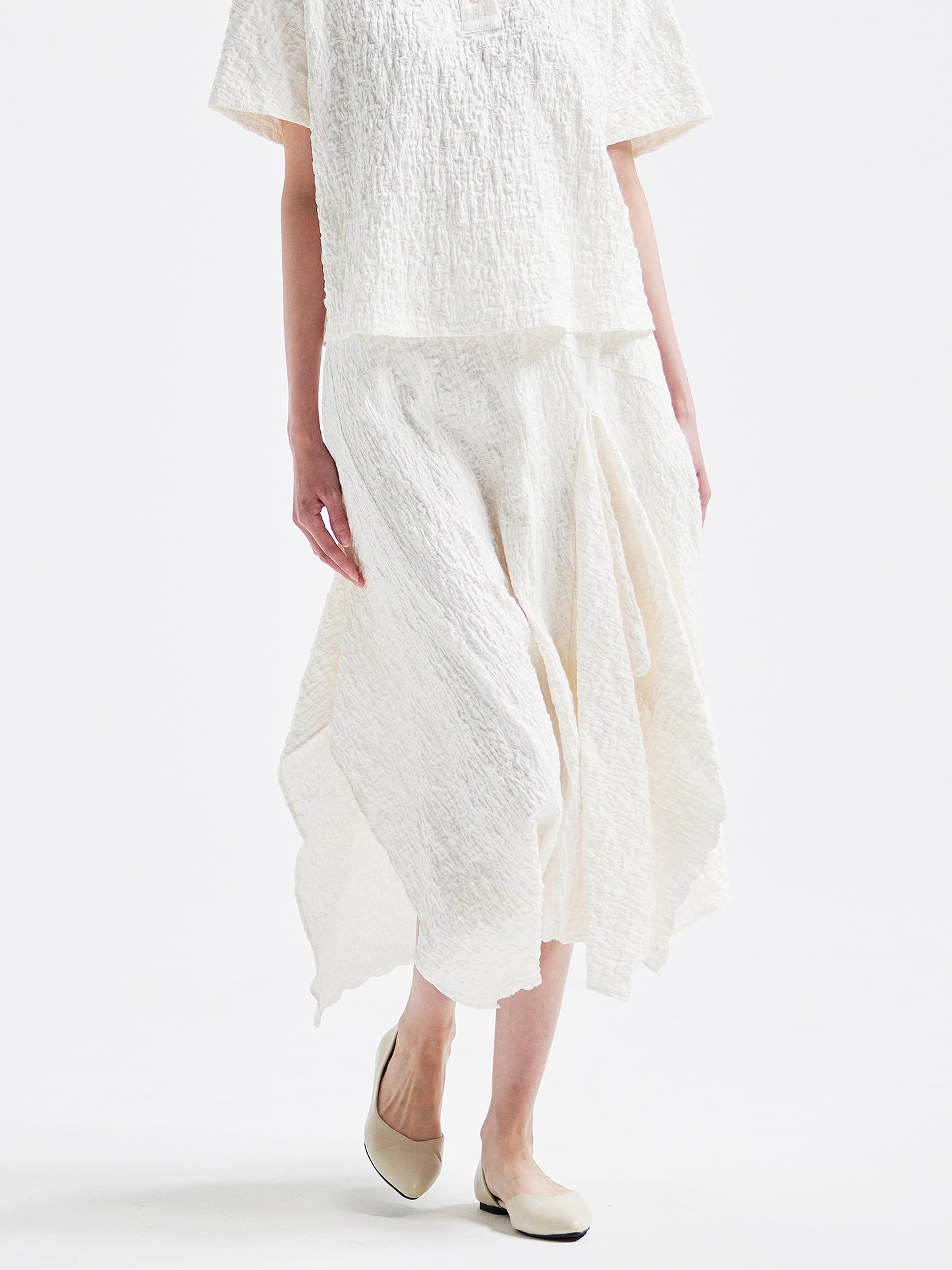 裙子 米白色 HA00094