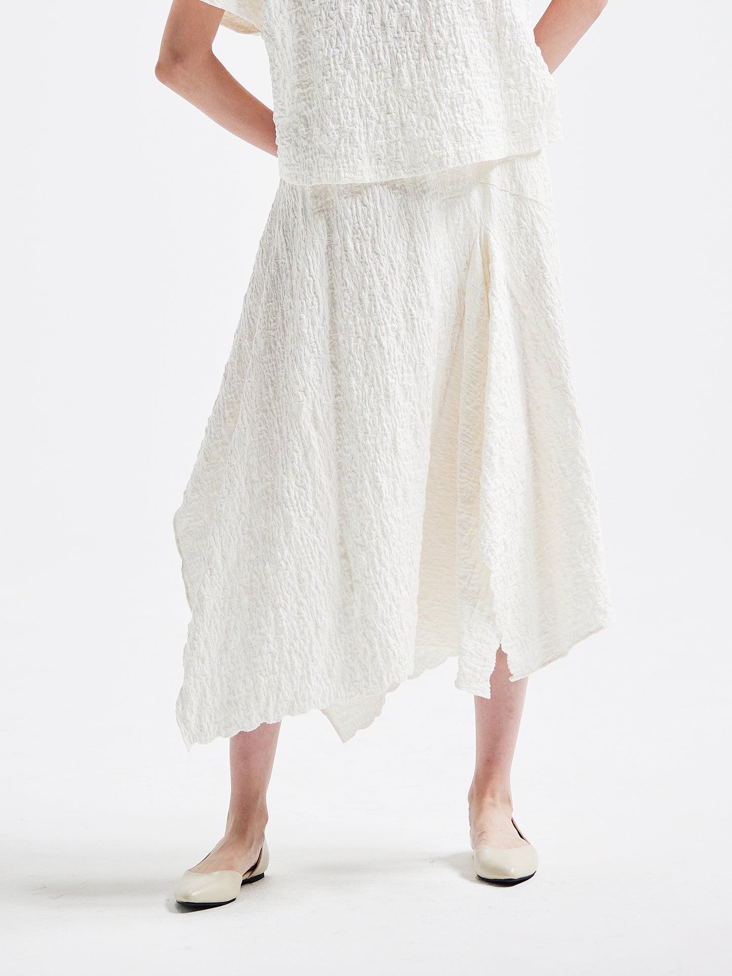 裙子 米白色 HA00094