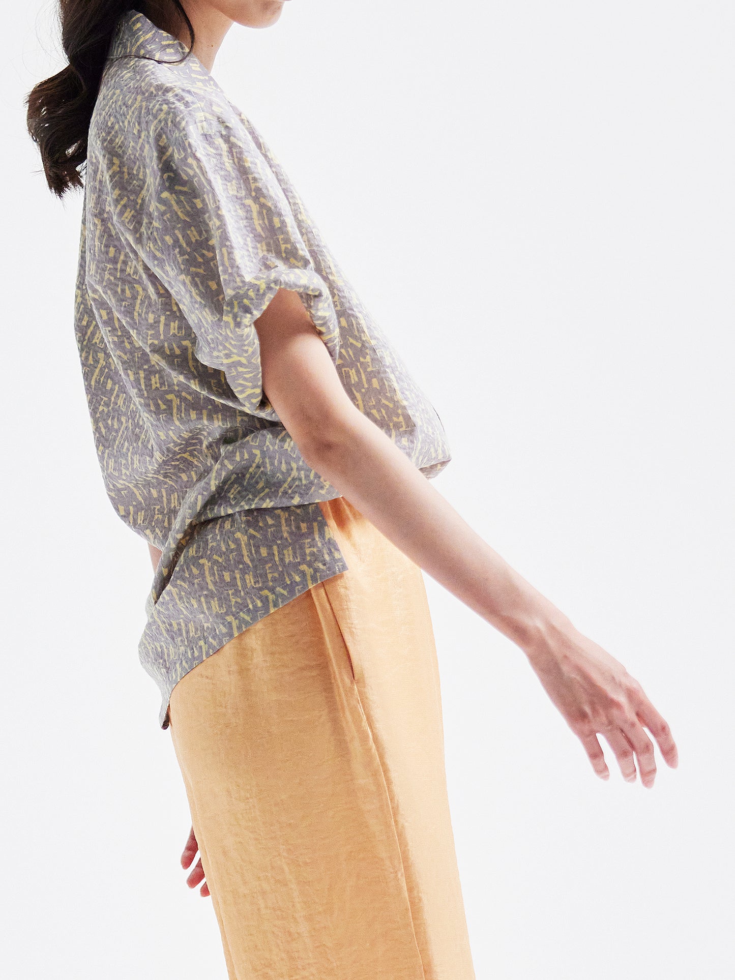 Aloha shirt grey/yellow HA00087