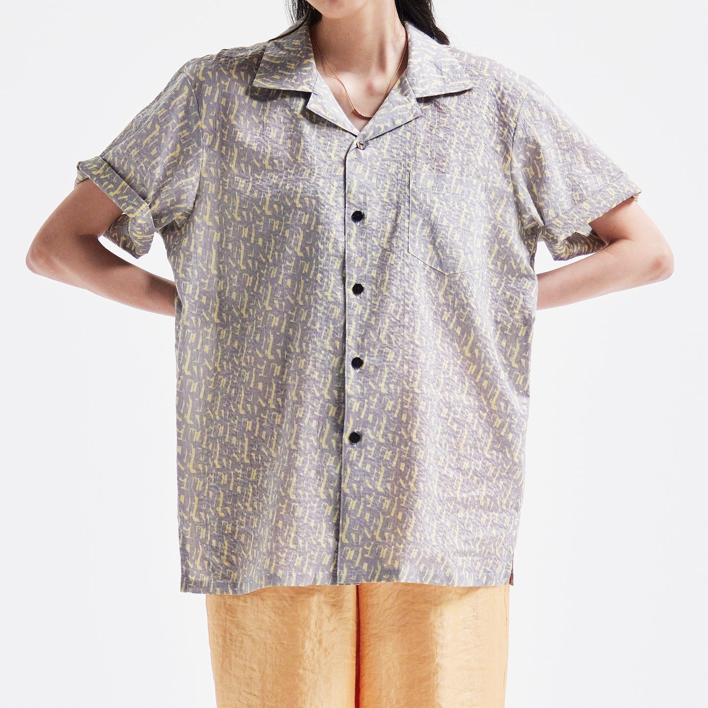 Aloha shirt grey/yellow HA00087
