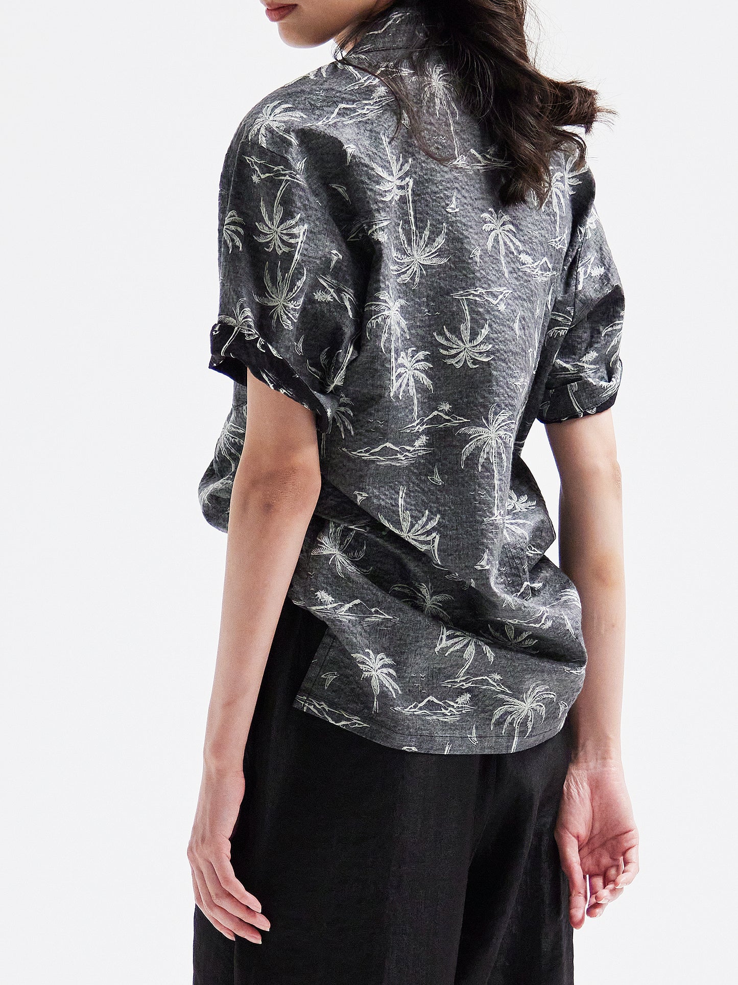 Aloha shirt black HA00088