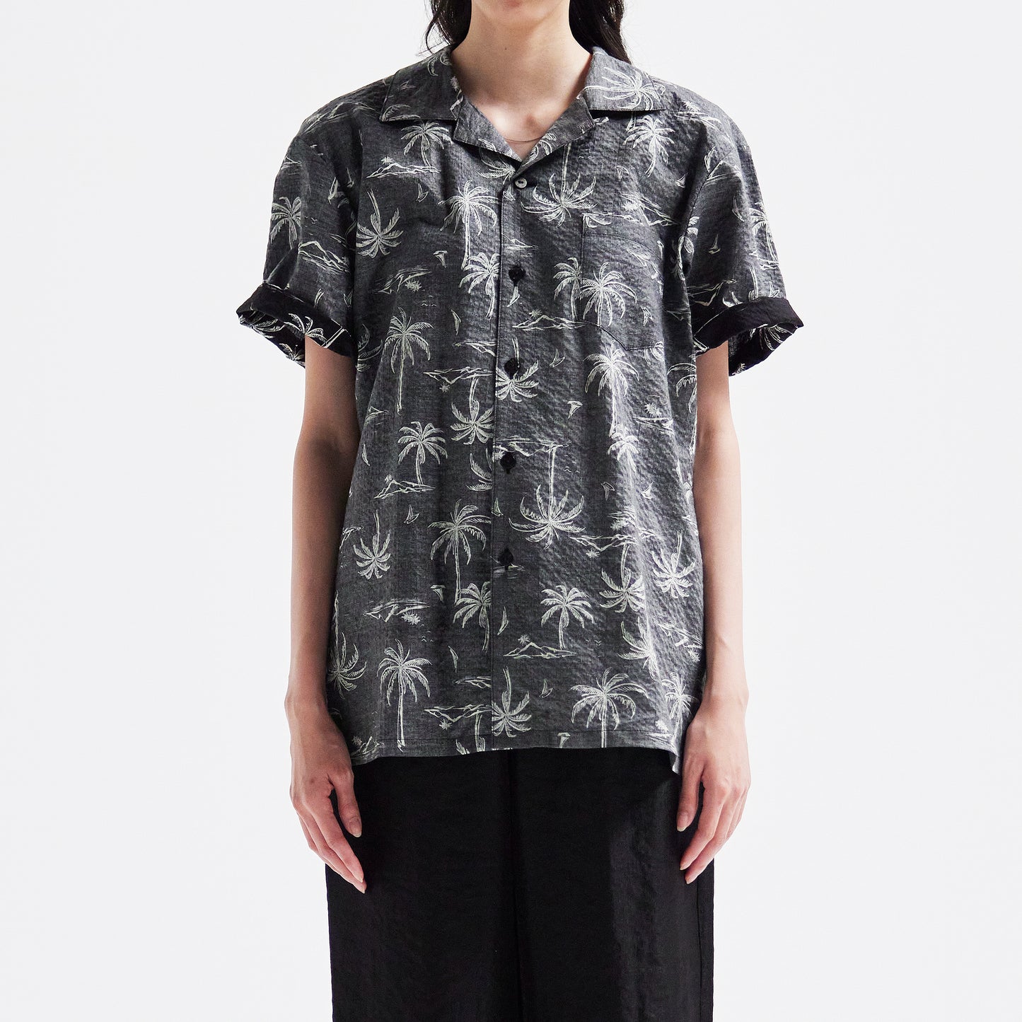 Aloha shirt black HA00088