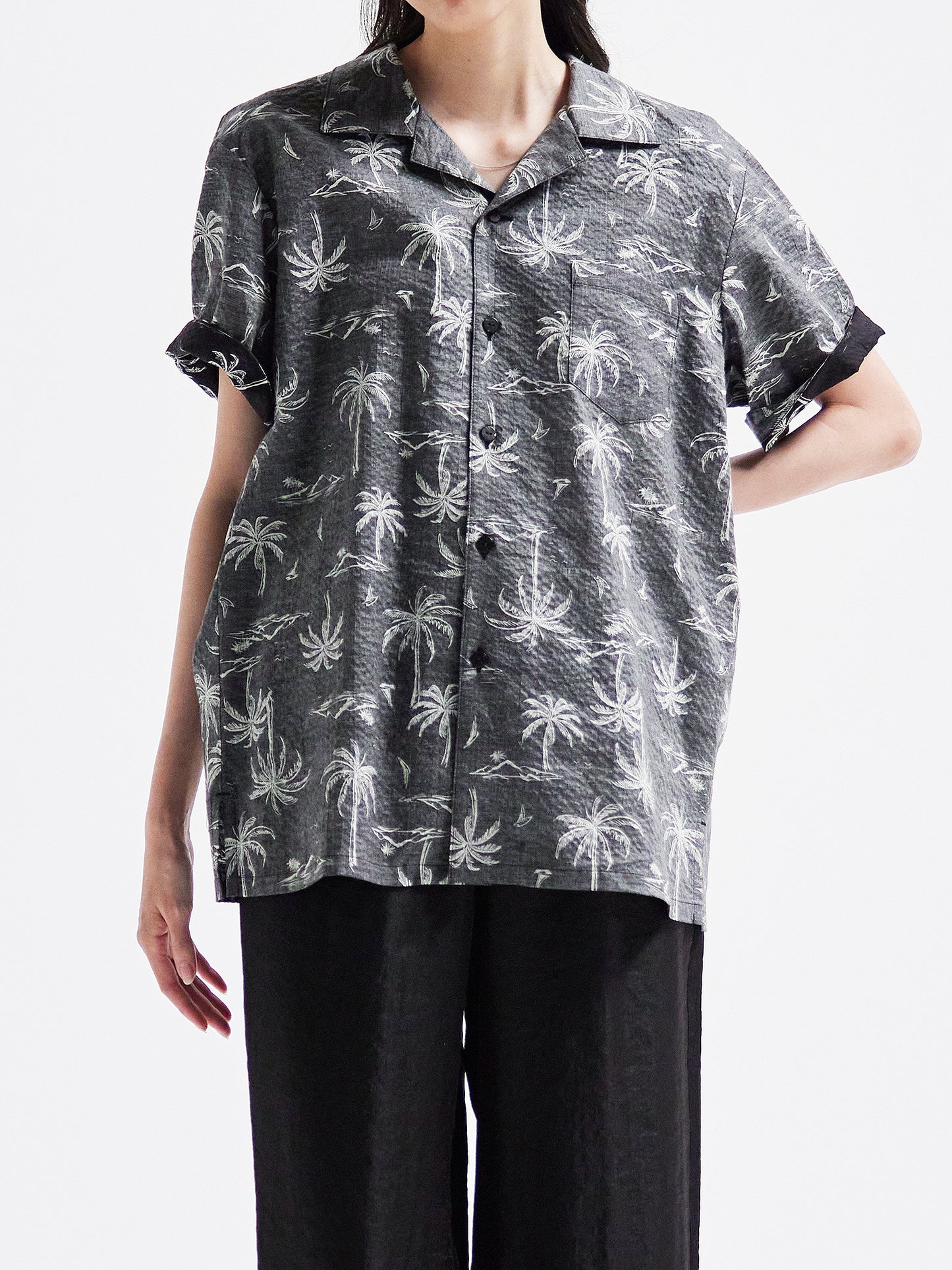 Aloha shirt black HA00088