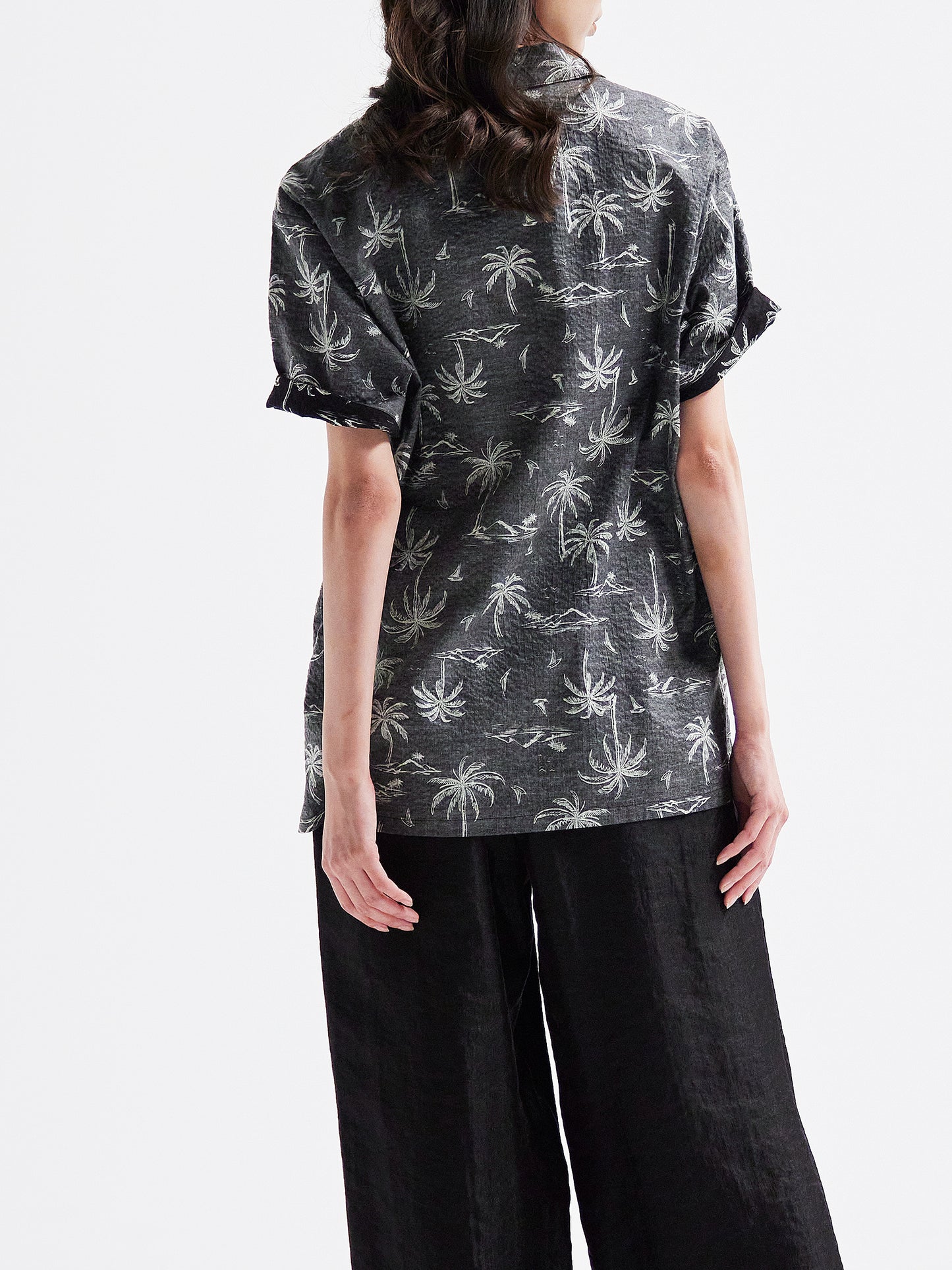 Aloha shirt black HA00088