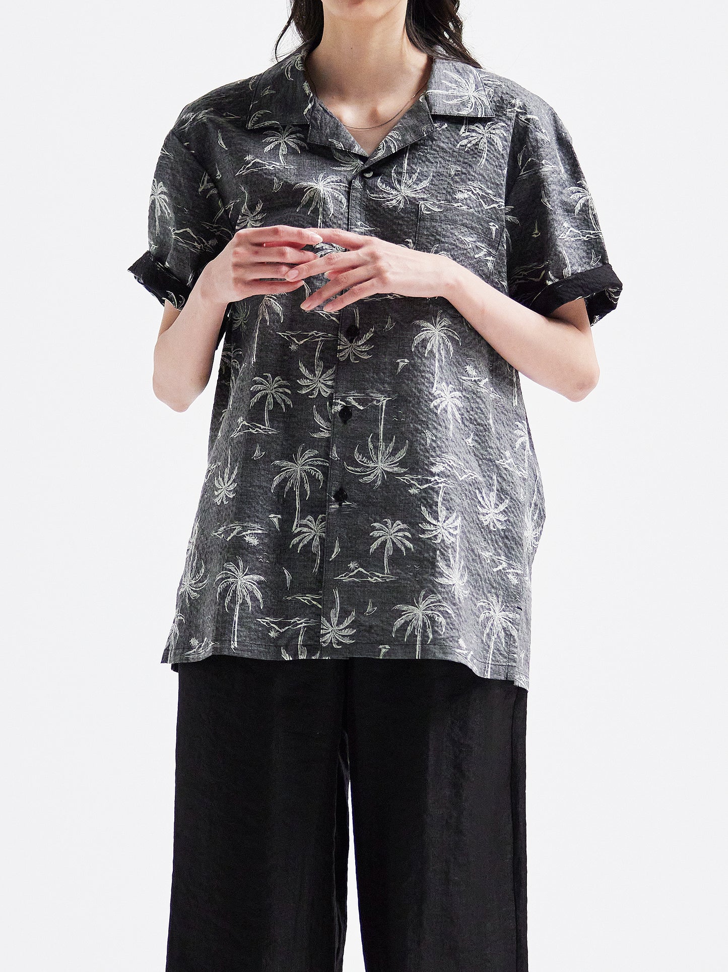 Aloha shirt black HA00088