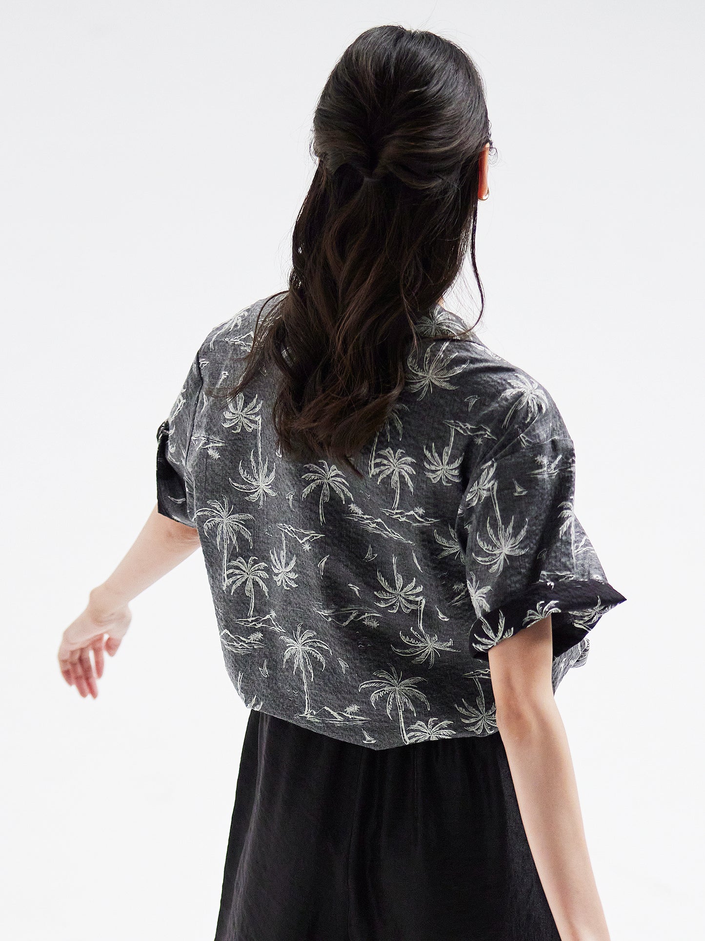 Aloha shirt black HA00088